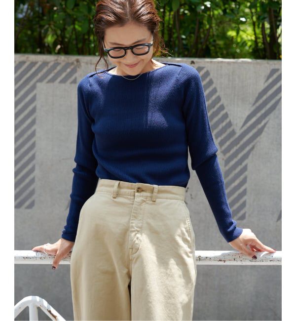 OUTDOOR PRODUCTS Usual Things「リブボートネックニット」|ニット・セーター|