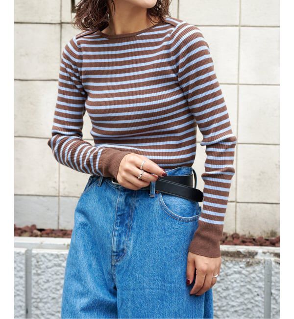 OUTDOOR PRODUCTS Usual Things「リブボートネックニット」|ニット・セーター|