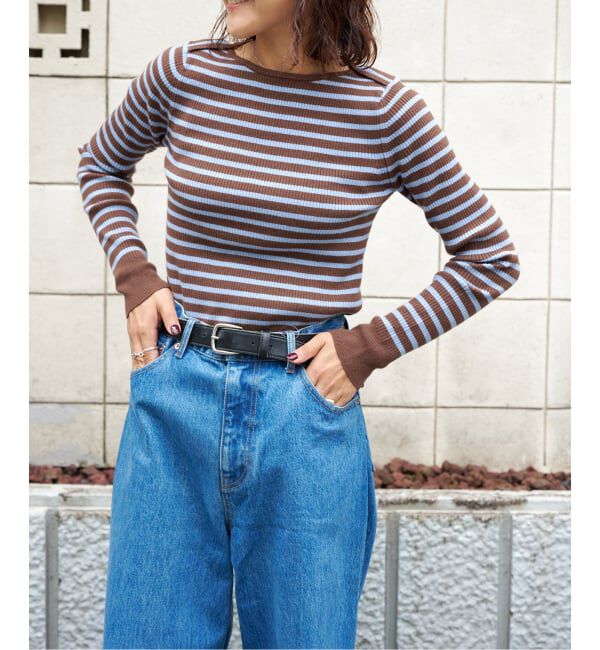 OUTDOOR PRODUCTS Usual Things「リブボートネックニット」|ニット・セーター|