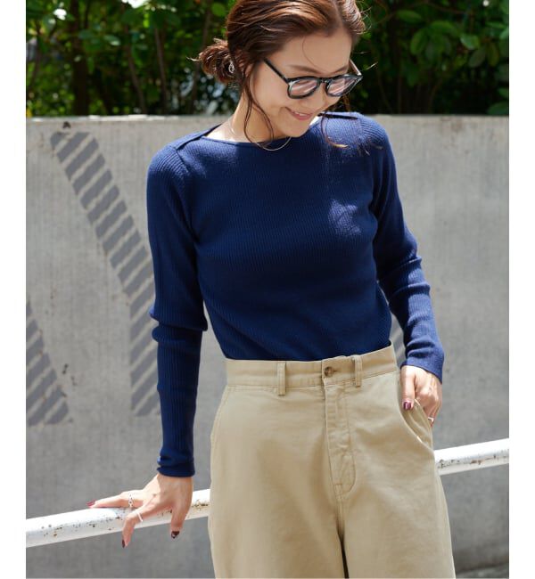 OUTDOOR PRODUCTS Usual Things「リブボートネックニット」|ニット・セーター|