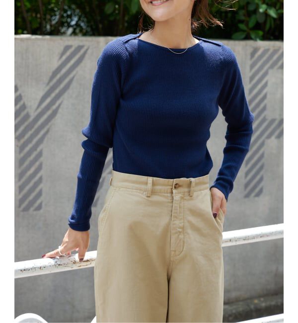 OUTDOOR PRODUCTS Usual Things「リブボートネックニット」|ニット・セーター|