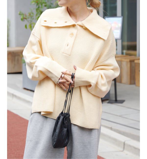 OUTDOOR PRODUCTS Usual Things「ワイドカラーニットプルオーバー」|ニット・セーター|