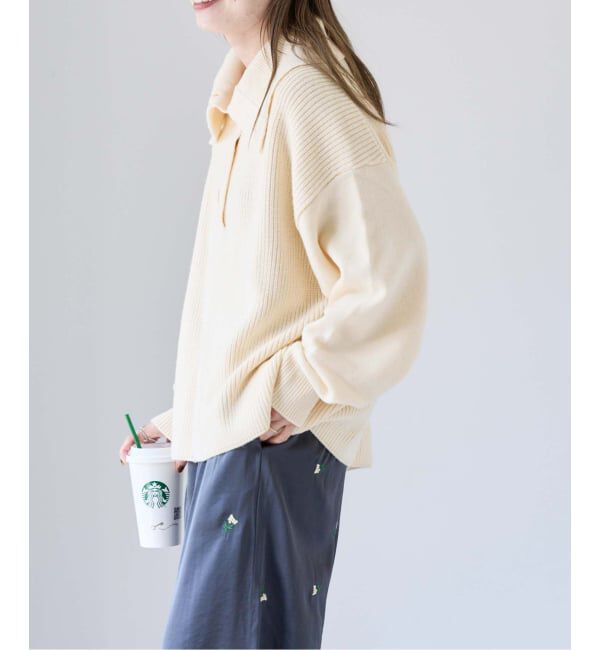 OUTDOOR PRODUCTS Usual Things「ワイドカラーニットプルオーバー」|ニット・セーター|