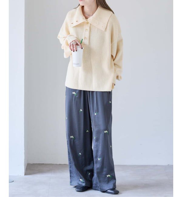 OUTDOOR PRODUCTS Usual Things「ワイドカラーニットプルオーバー」|ニット・セーター|