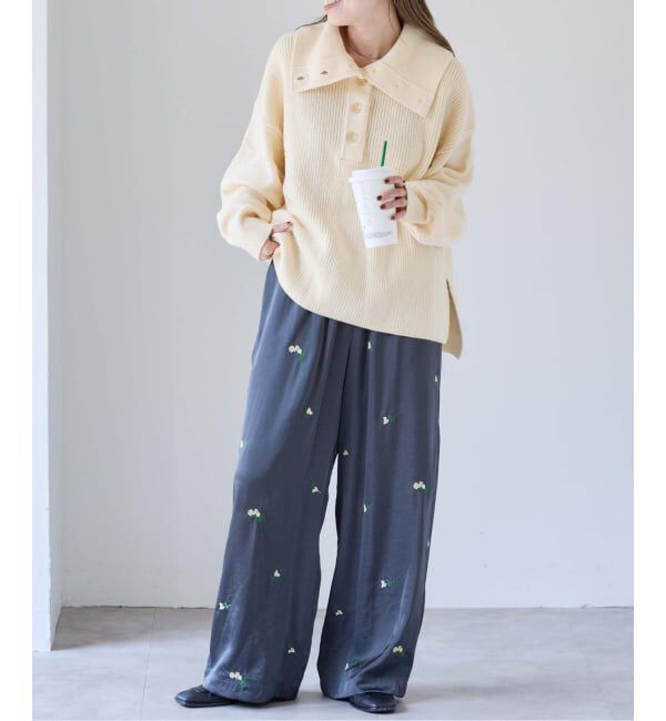 OUTDOOR PRODUCTS Usual Things「ワイドカラーニットプルオーバー」|ニット・セーター|