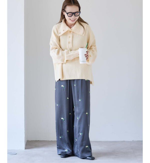 OUTDOOR PRODUCTS Usual Things「ワイドカラーニットプルオーバー」|ニット・セーター|