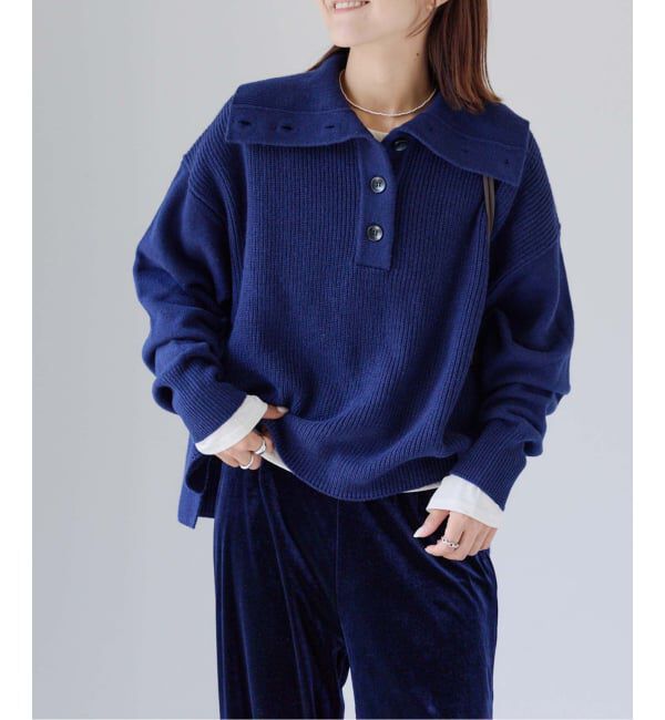 OUTDOOR PRODUCTS Usual Things「ワイドカラーニットプルオーバー」|ニット・セーター|