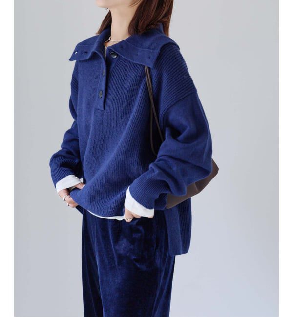 OUTDOOR PRODUCTS Usual Things「ワイドカラーニットプルオーバー」|ニット・セーター|