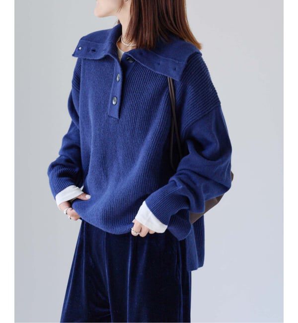 OUTDOOR PRODUCTS Usual Things「ワイドカラーニットプルオーバー」|ニット・セーター|