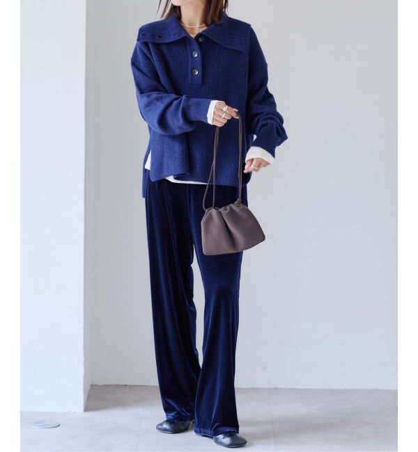 OUTDOOR PRODUCTS Usual Things「ワイドカラーニットプルオーバー」|ニット・セーター|