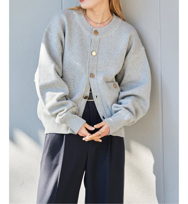 OUTDOOR PRODUCTS Usual Things「スウェットライク金ボタンカーデ」|カーディガン|
