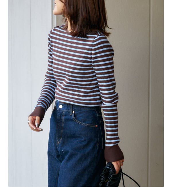 OUTDOOR PRODUCTS Usual Things「ボーダーボートネックニット」|ニット・セーター|ブラウン