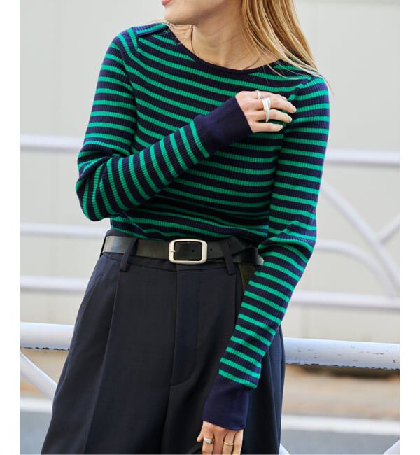 OUTDOOR PRODUCTS Usual Things「ボーダーボートネックニット」|ニット・セーター|