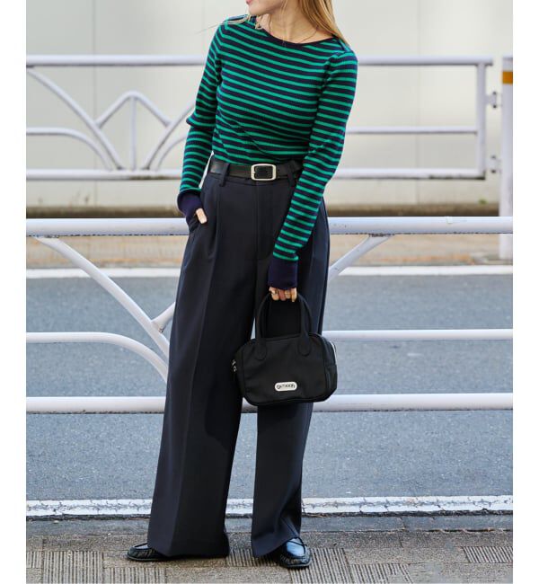 OUTDOOR PRODUCTS Usual Things「ボーダーボートネックニット」|ニット・セーター|