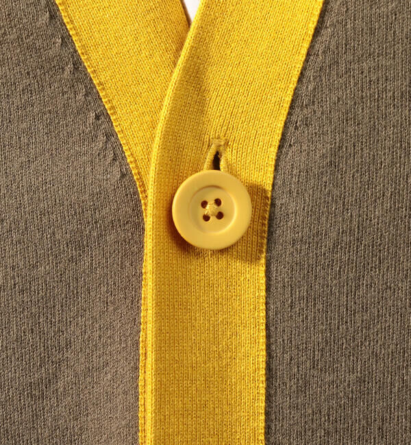 CABaN「CABaN コットンカシミヤ バイカラーVネックカーディガン」|カーディガン|