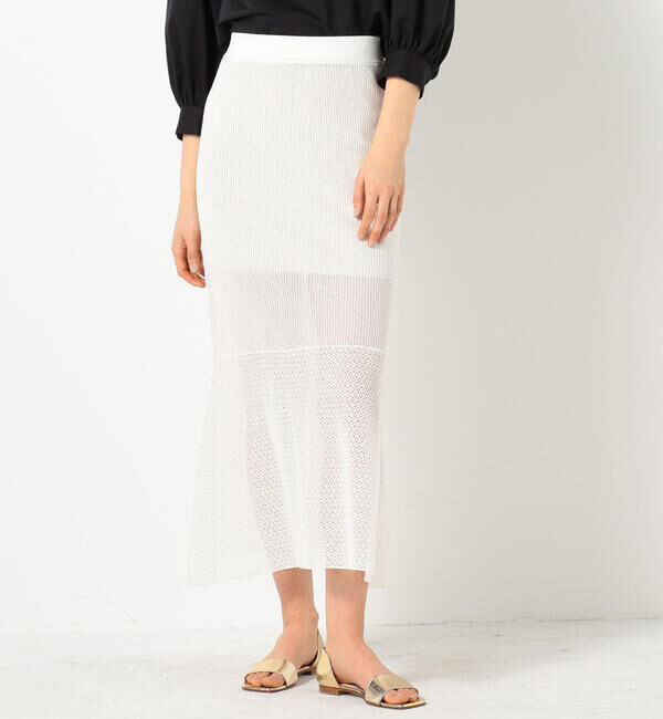 Ballsey「ペーパーレース マーメイドロングスカート」|フレア|