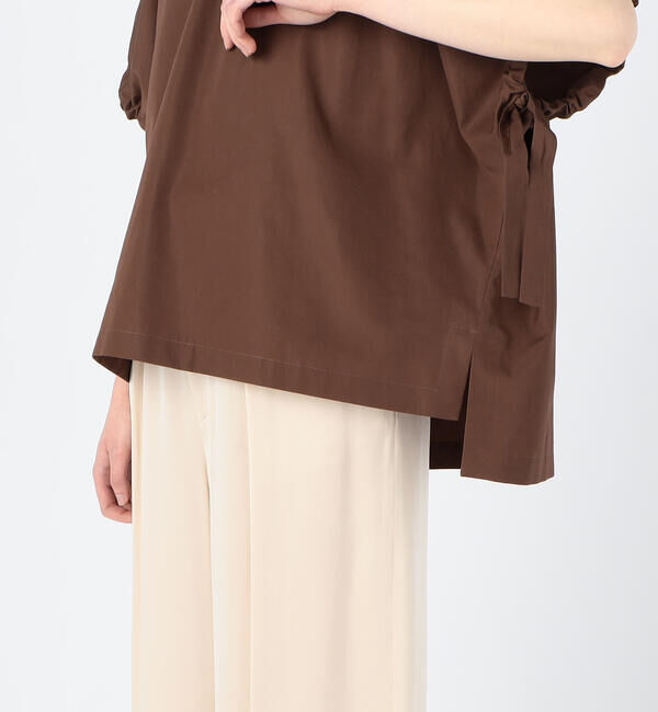 TOMORROWLAND collection「コットントロピカル リボンカフスVネックブラウス」|シャツ・ブラウス|