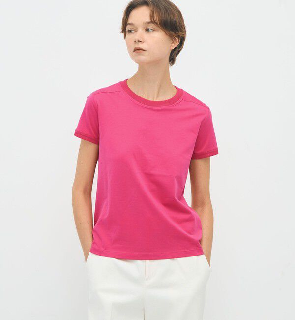 CABaN「コットン リブコンビクルーネックプルオーバー」|Tシャツ・カットソー|