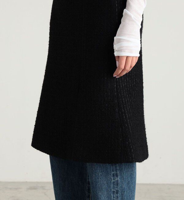 Edition「ブラックツイードヘムフレアスカート」|スカート|