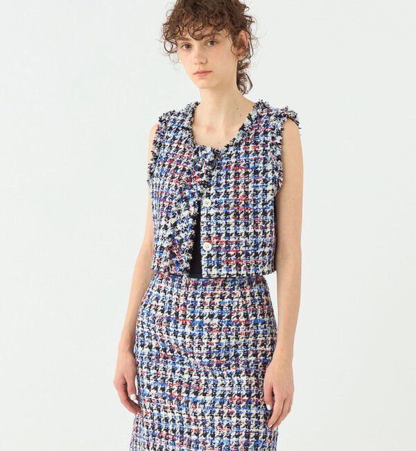 TOMORROWLAND collection「トリコロールシェパード フロンタブルジレ」|ベスト・ジレ|