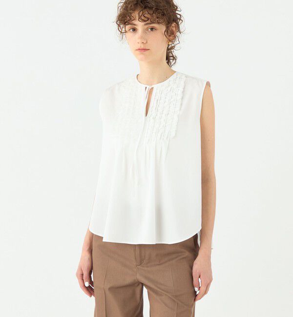 TOMORROWLAND collection「コットンコンビネーション ノースリーブブラウス」|シャツ・ブラウス|