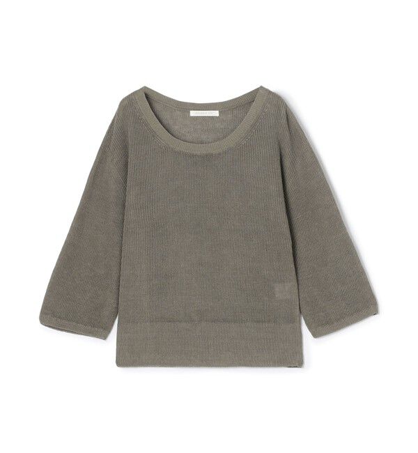 GALERIE VIE「 リネンハーフカーディガン クルーネックプルオーバー」|ニット・セーター|17 チャコールグレー