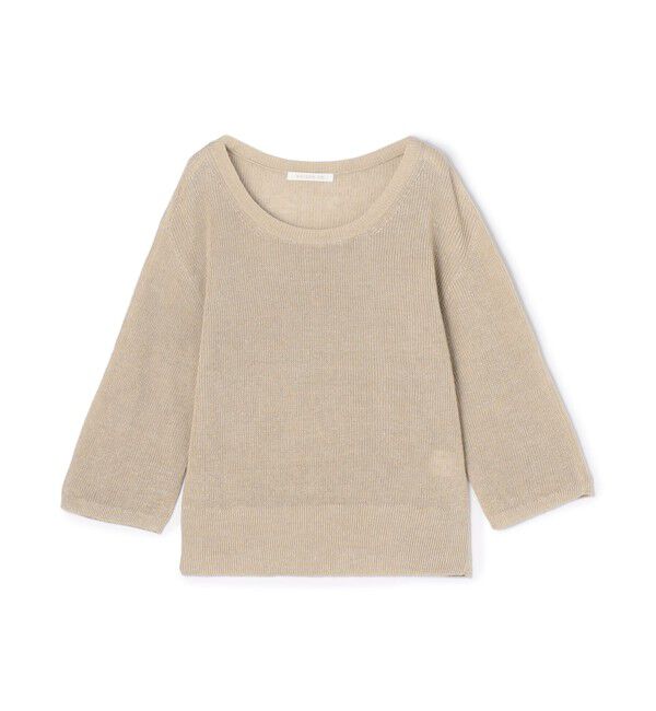 GALERIE VIE「 リネンハーフカーディガン クルーネックプルオーバー」|ニット・セーター|41 ライトベージュ