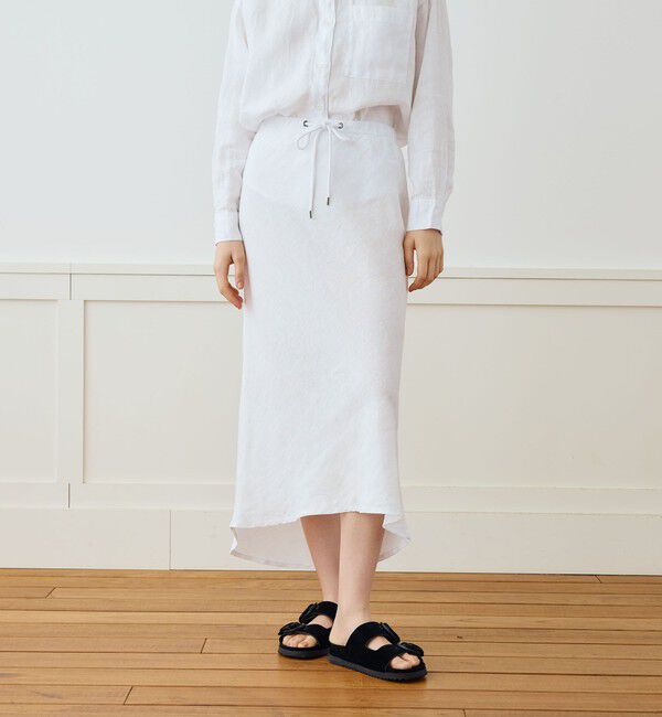 JAMES PERSE「ライトウェイトリネン ハイロースカート WKO5983」|フレア|