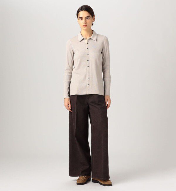 MACPHEE「ハードツイストデニム ワイドストレートパンツ」|デニム|