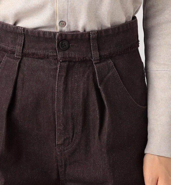 MACPHEE「ハードツイストデニム ワイドストレートパンツ」|デニム|