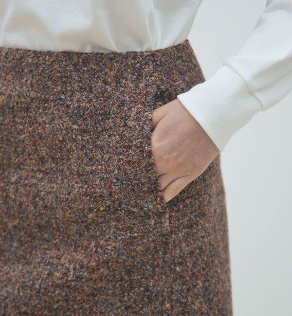 MACPHEE「スライバージャージー ミニスカート」|台形|