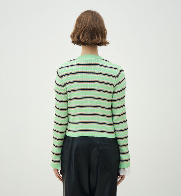 MACPHEE「コットンリブ クルーネックカーディガン」|カーディガン|