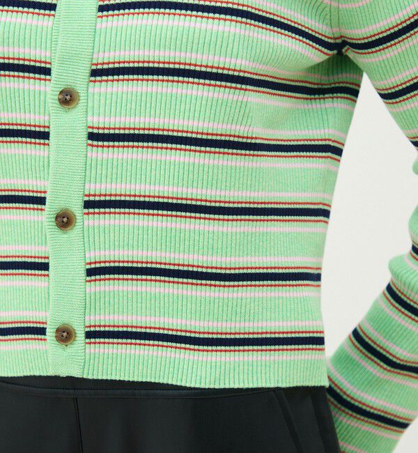 MACPHEE「コットンリブ クルーネックカーディガン」|カーディガン|