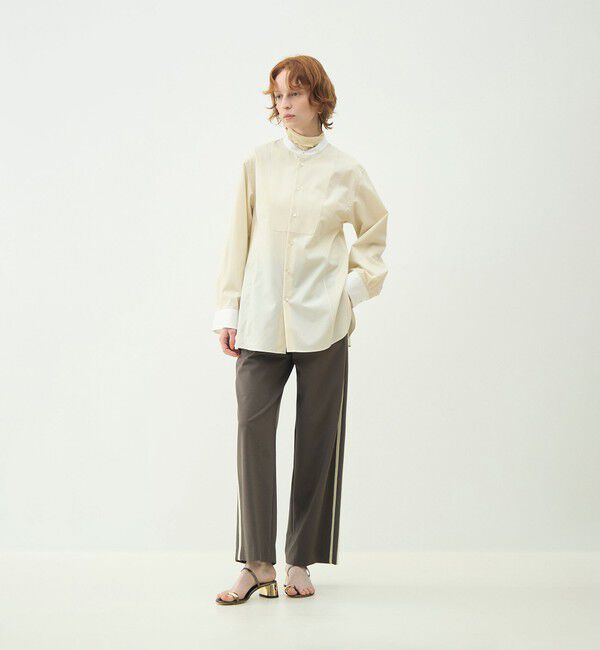 MACPHEE「ポリエステルレーヨン タックセミワイドパンツ」|その他|