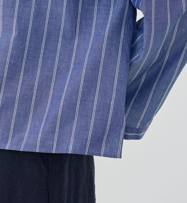 GALERIE VIE「【WEB先行予約】ストライプブロード アジャストスリーブシャツ」|シャツ・ブラウス|