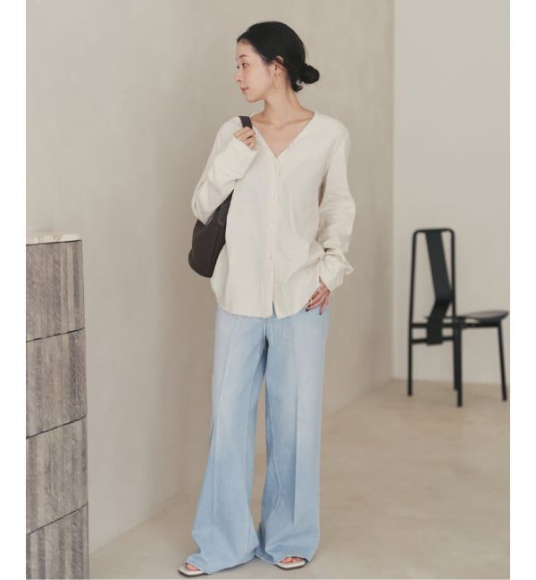 Plage「《追加予約》R&rsquo;IAM シルクMIX DAMEGE シャツ」|シャツ・ブラウス|