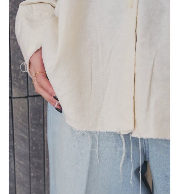 Plage「《追加予約》R&rsquo;IAM シルクMIX DAMEGE シャツ」|シャツ・ブラウス|