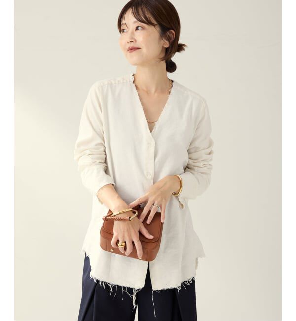 Plage「《追加予約》R&rsquo;IAM シルクMIX DAMEGE シャツ」|シャツ・ブラウス|