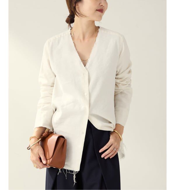 Plage「《追加予約》R&rsquo;IAM シルクMIX DAMEGE シャツ」|シャツ・ブラウス|