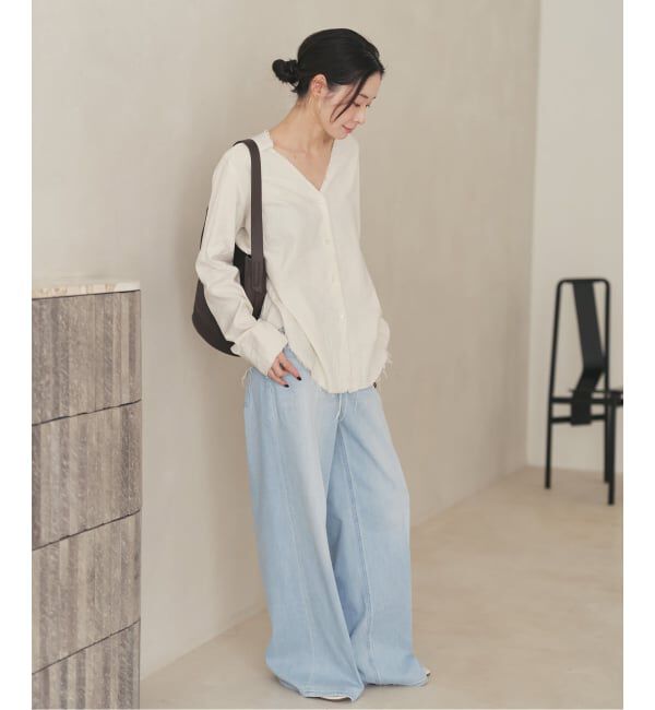 Plage「《追加予約》R&rsquo;IAM シルクMIX DAMEGE シャツ」|シャツ・ブラウス|