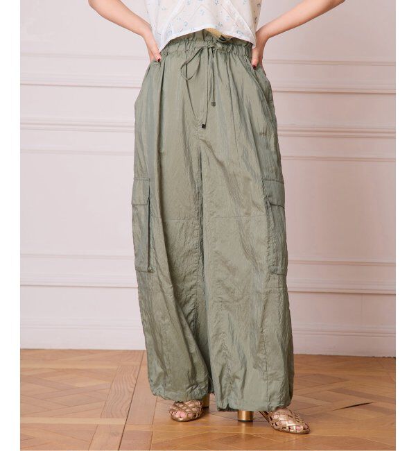 IENA LA BOUCLE「IENA LA BOUCLE ナイロンシルクライトタフタカーゴパンツ」|カーゴ|