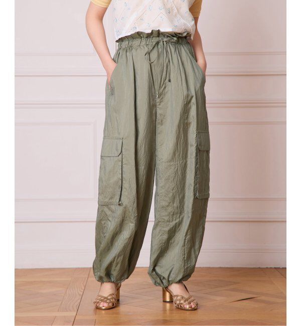IENA LA BOUCLE「IENA LA BOUCLE ナイロンシルクライトタフタカーゴパンツ」|カーゴ|