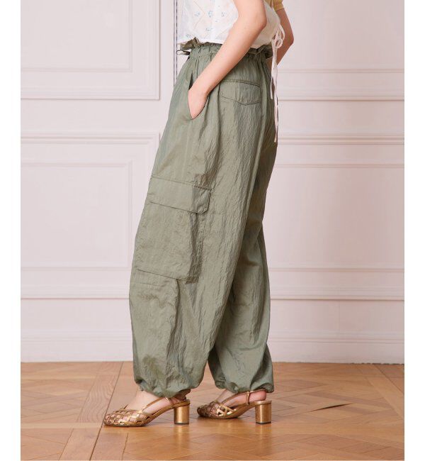 IENA LA BOUCLE「IENA LA BOUCLE ナイロンシルクライトタフタカーゴパンツ」|カーゴ|