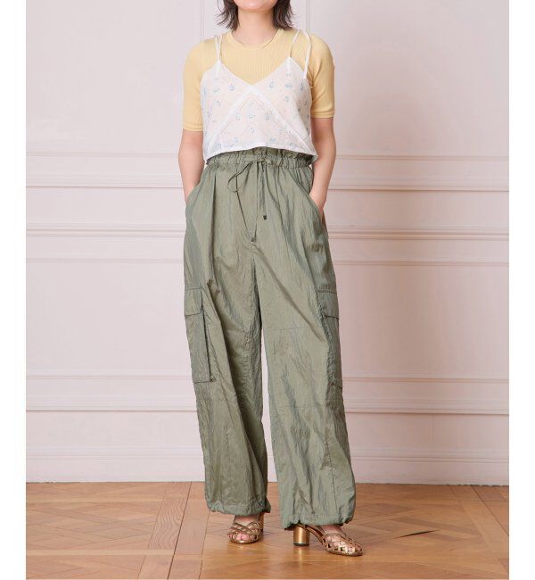 IENA LA BOUCLE「IENA LA BOUCLE ナイロンシルクライトタフタカーゴパンツ」|カーゴ|