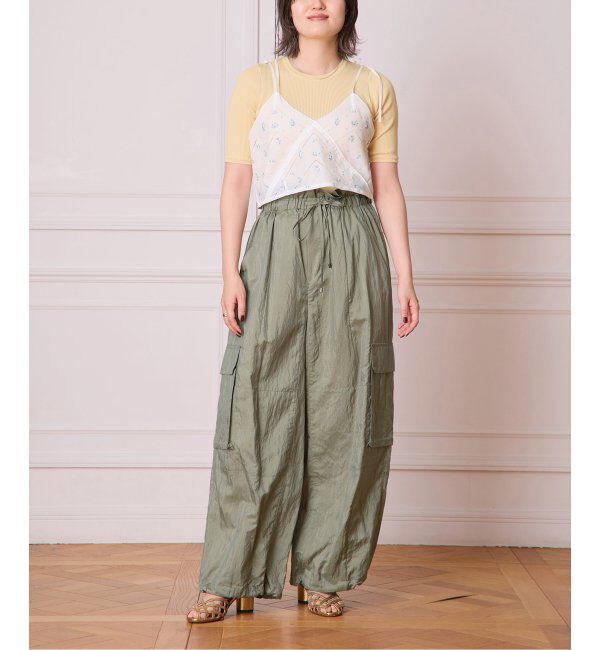 IENA LA BOUCLE「IENA LA BOUCLE ナイロンシルクライトタフタカーゴパンツ」|カーゴ|