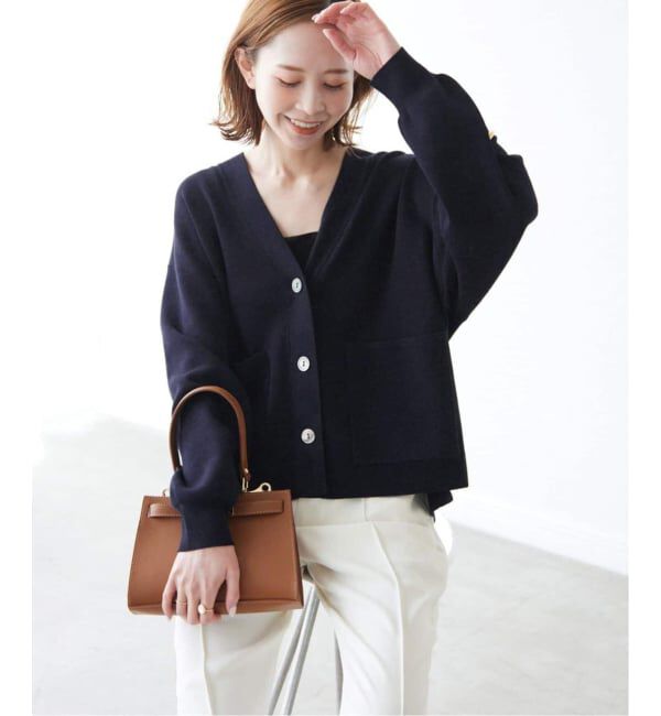 SLOBE IENA「《WEB・一部店舗限定/追加》スムースニットカーディガン」|カーディガン|