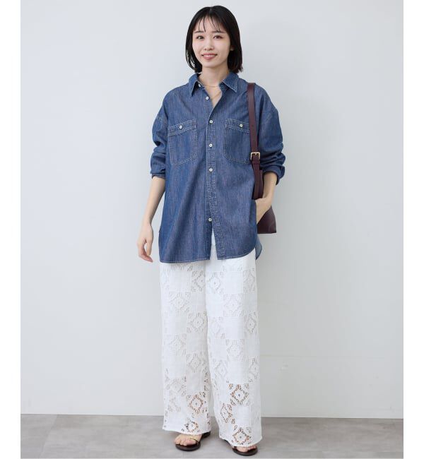 SLOBE IENA「《予約》LEDENIM LABOR FORM デニムシャツ」|シャツ・ブラウス|