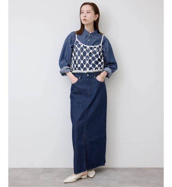 SLOBE IENA「《予約》LEDENIM LABOR FORM デニムシャツ」|シャツ・ブラウス|