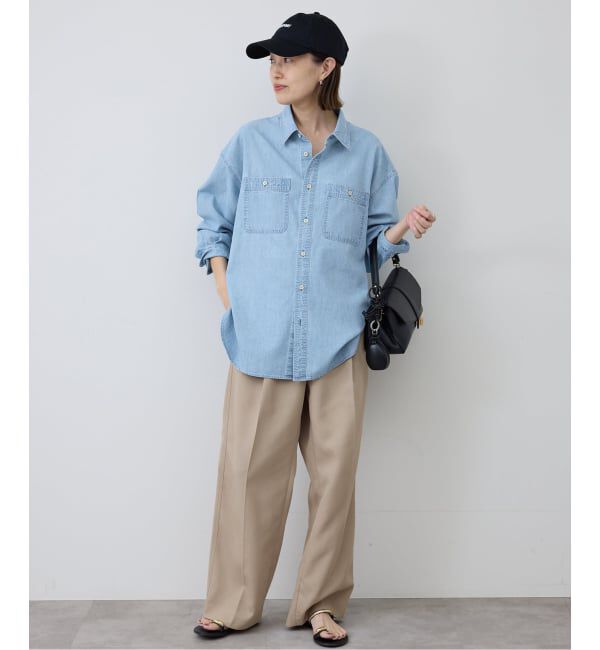 SLOBE IENA「《予約》LEDENIM LABOR FORM デニムシャツ」|シャツ・ブラウス|