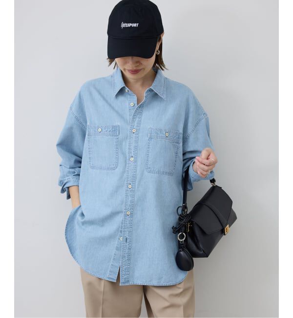 SLOBE IENA「《予約》LEDENIM LABOR FORM デニムシャツ」|シャツ・ブラウス|